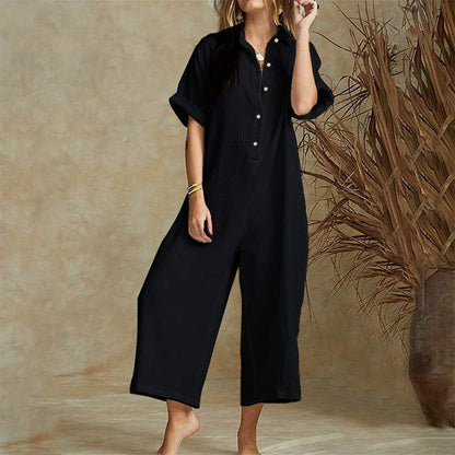 Lauren – Casual Short Sleeve Jumpsuit