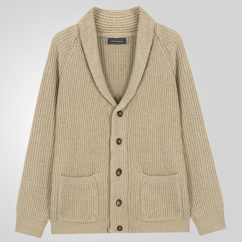 Thomas – Stylish Men's Knit Cardigan with Buttons and Pockets