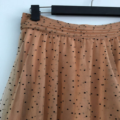 Mandy – Polka Dot Mesh Skirt with High Elastic Waistband