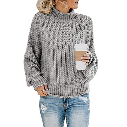 Denise – Women's Sweater with Thick Wool Turtleneck