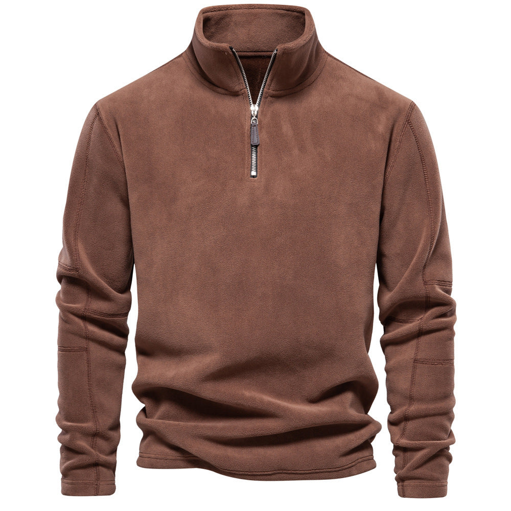 Jay – Fleece Stand Collar Zip Sweatshirt