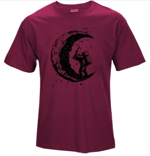 Isaac – Casual T-Shirt with Moon Print