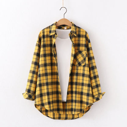 Samantha – Plaid Women's Blouse with Relaxed Fit