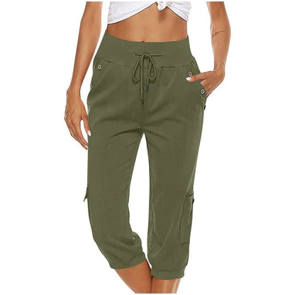 Brenda – Stylish Women's Cargo Pants in Cotton and Linen