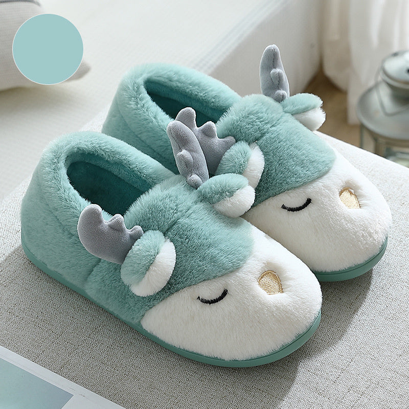 Harriet – Winter Moose Plush Slippers