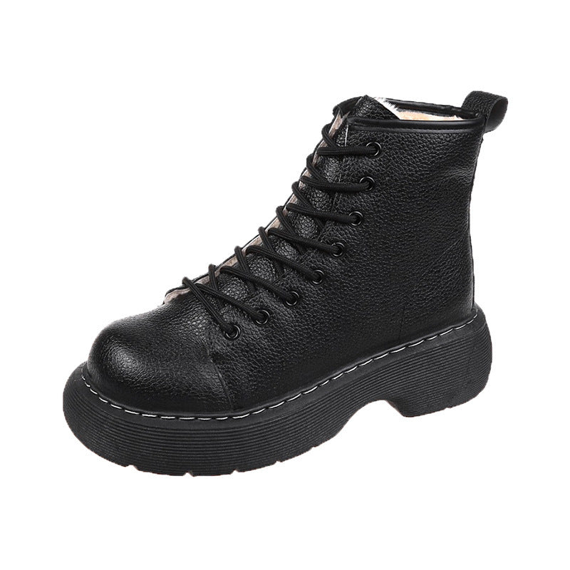 Dawn – Fashionable Vegan Leather Lace-Up Boots