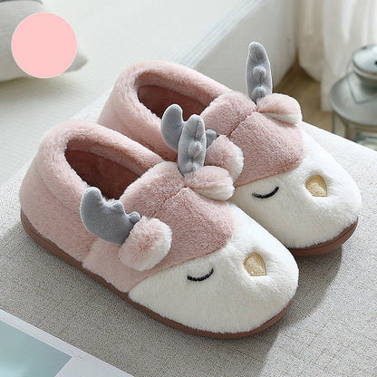 Harriet – Winter Moose Plush Slippers