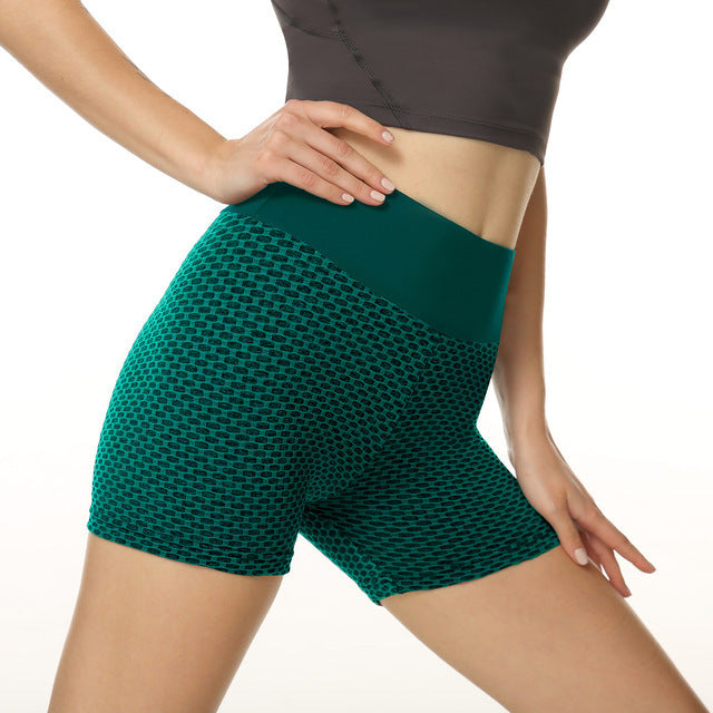 Tanya – Honeycomb Yoga Pants with Solid Color Design