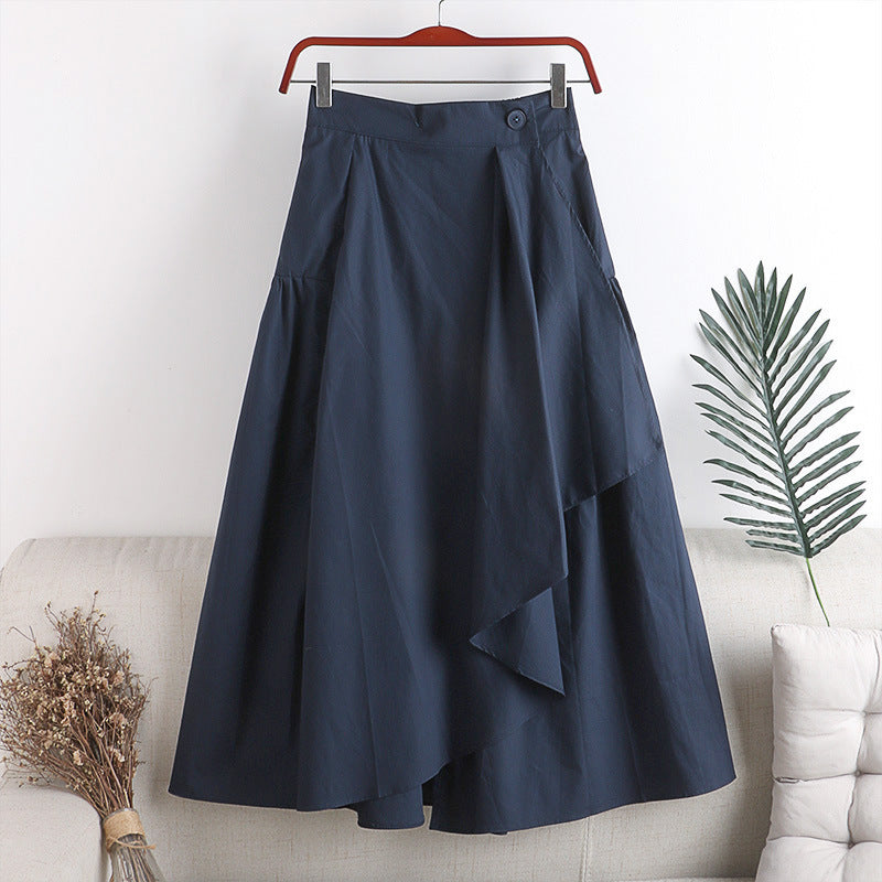 Rachel – A-Line Skirt with Buttons and Seams