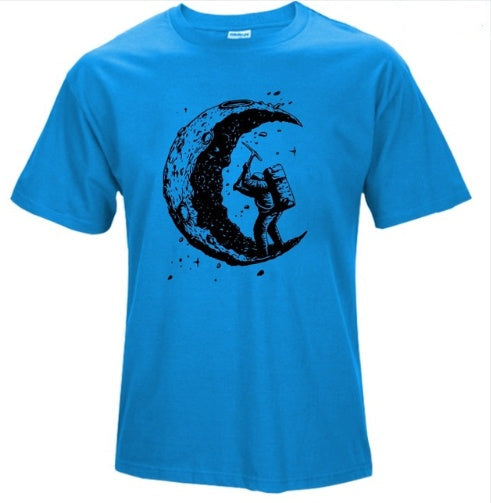 Isaac – Casual T-Shirt with Moon Print