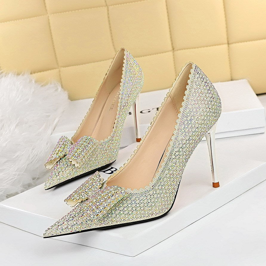 Samantha – Princess Wedding Shoes with Slim High Heels