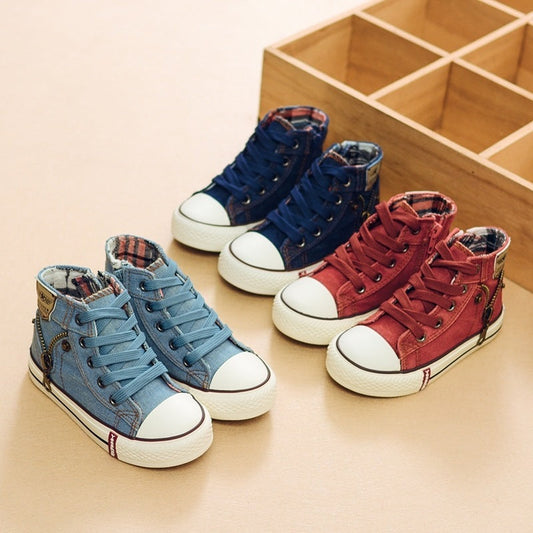 Sophia – Breathable Denim Sneakers for Kids