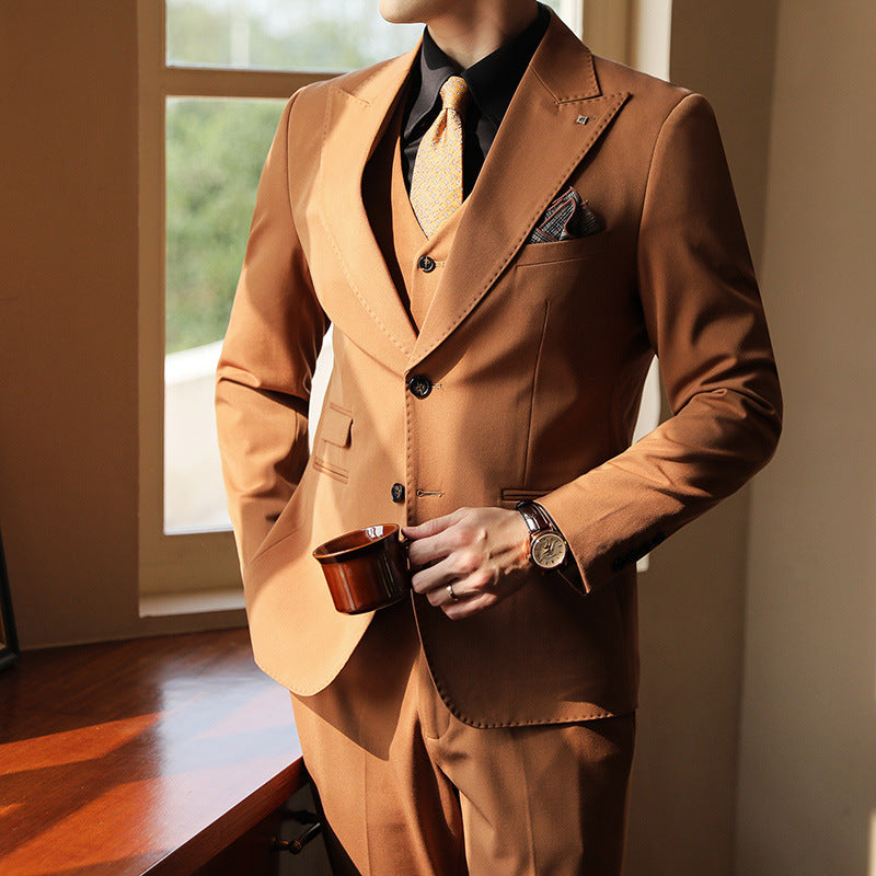 Garry – Premium Men's Suit in Caramel