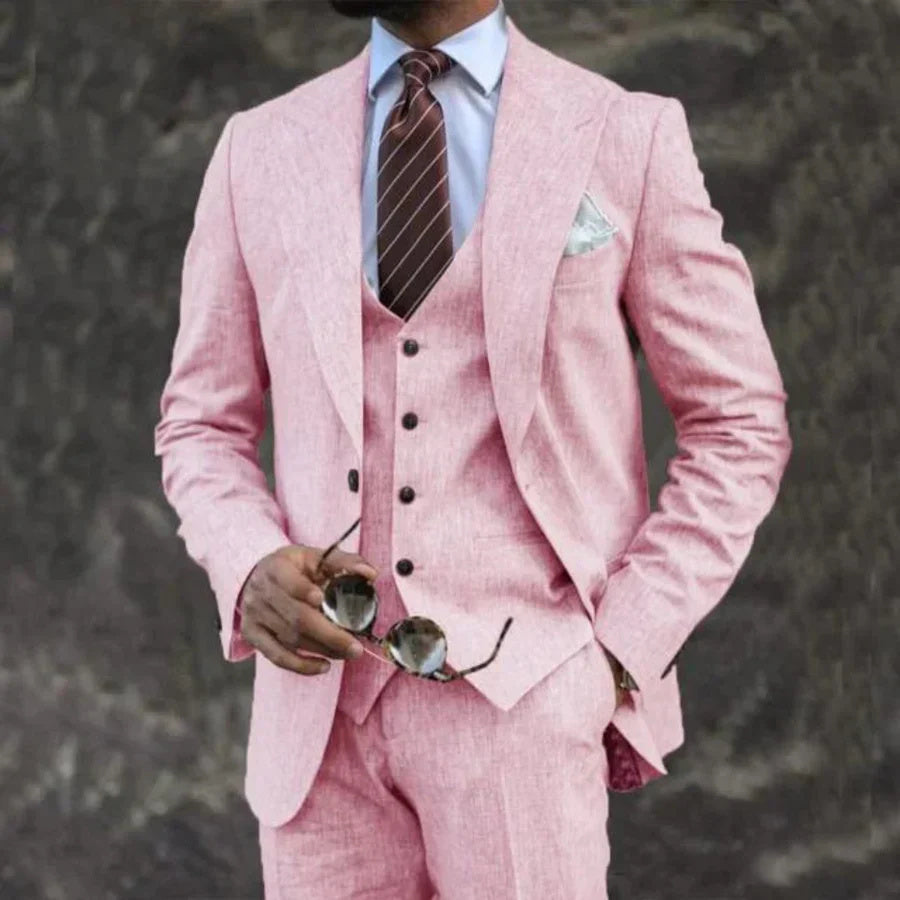 Damon – Pink Business Suit for Men