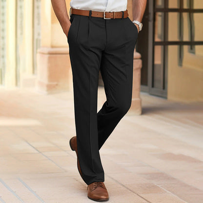 Sean – Stylish Men's Suit Pants with Mid Waist and Straight Cut