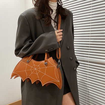 Robyn – Shoulder Bag with Spider Web Design for Halloween