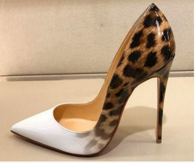 Donna – Elegant Women's High Heels with Leopard Print