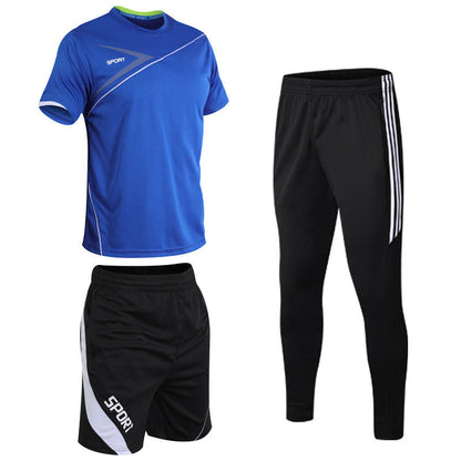 Glen – Sporty Short-Sleeve T-Shirt Three-Piece Set