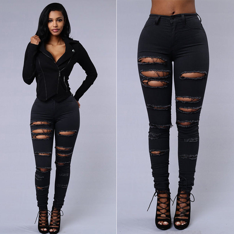 Joan – High-Waisted Distressed Jeans