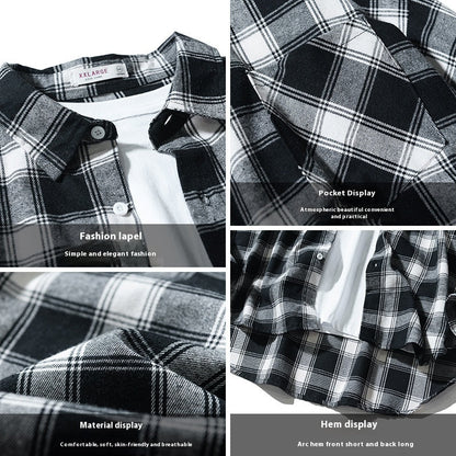 Norman – Casual Long-Sleeve Shirt with Plaid Pattern