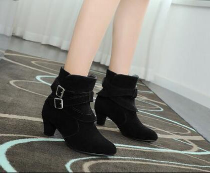 Joy – Warm Women's High Heel Pumps with Ankle Boots