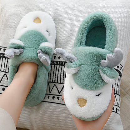 Harriet – Winter Moose Plush Slippers