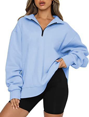 Phoebe – Casual Zip Sweatshirt with Turndown Collar