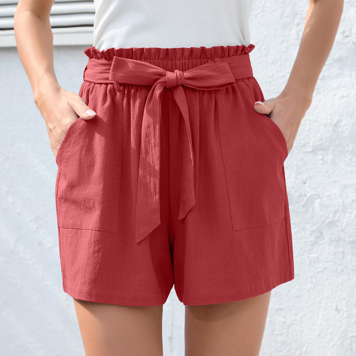 Donna – Stylish Ruffle Shorts with Pockets