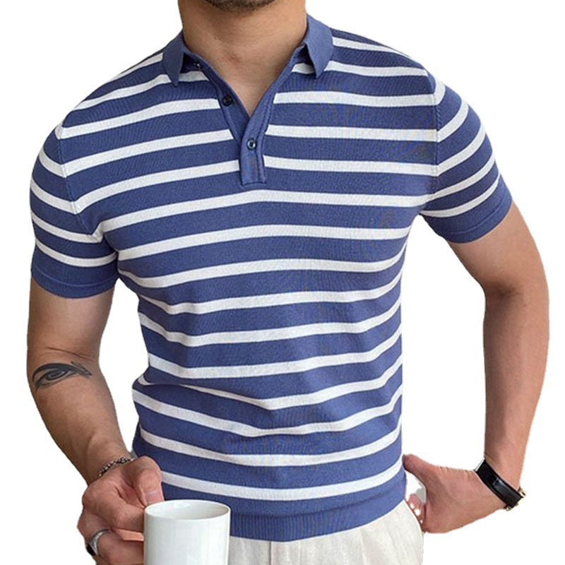 Christopher – Striped Business Polo Shirt for Men