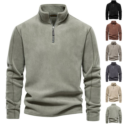 Jay – Fleece Stand Collar Zip Sweatshirt