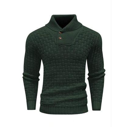 Francis – Slim Fit Men's Turtleneck Sweater with Button Design