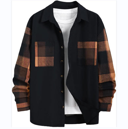 Barry – Long-Sleeve Plaid Casual Shirt in Autumn Colors