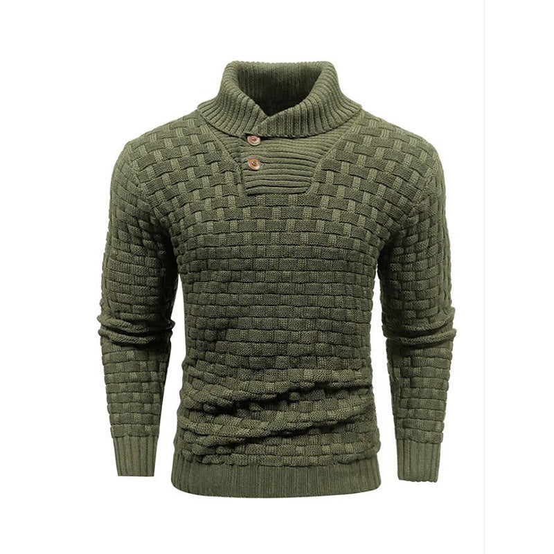 Francis – Slim Fit Men's Turtleneck Sweater with Button Design