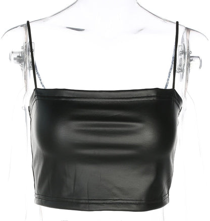 Fiona – Vegan Leather Top