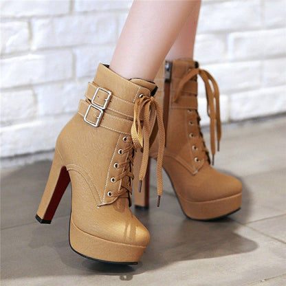 Heather – Women's High Platform Heel Boots