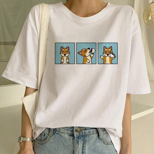 Danielle – Trendy Shiba Inu Crew Neck T-Shirt