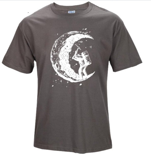 Isaac – Casual T-Shirt with Moon Print