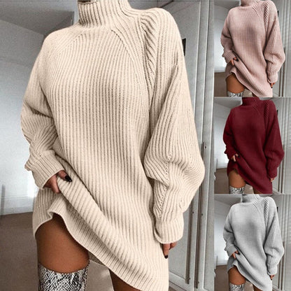 Marie – Cozy Winter Turtleneck Sweater Dress