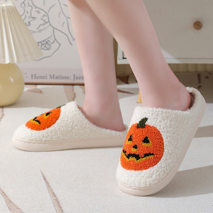 Rachael – Cozy Winter Slippers with Pumpkin Design