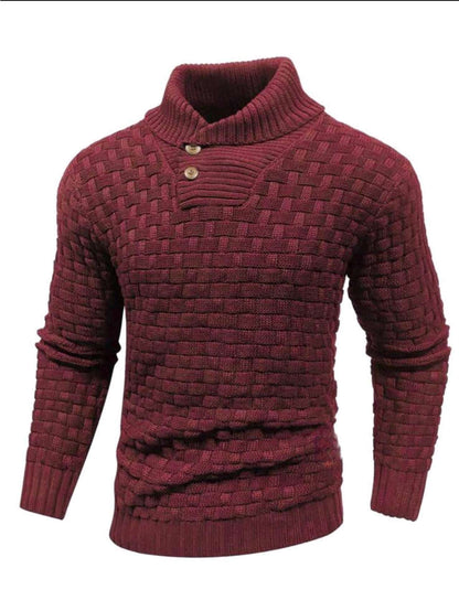 Francis – Slim Fit Men's Turtleneck Sweater with Button Design