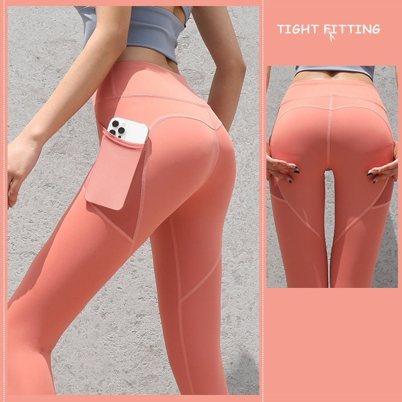 Heather – Seamless Women's Sport Leggings with Pockets and High Waist