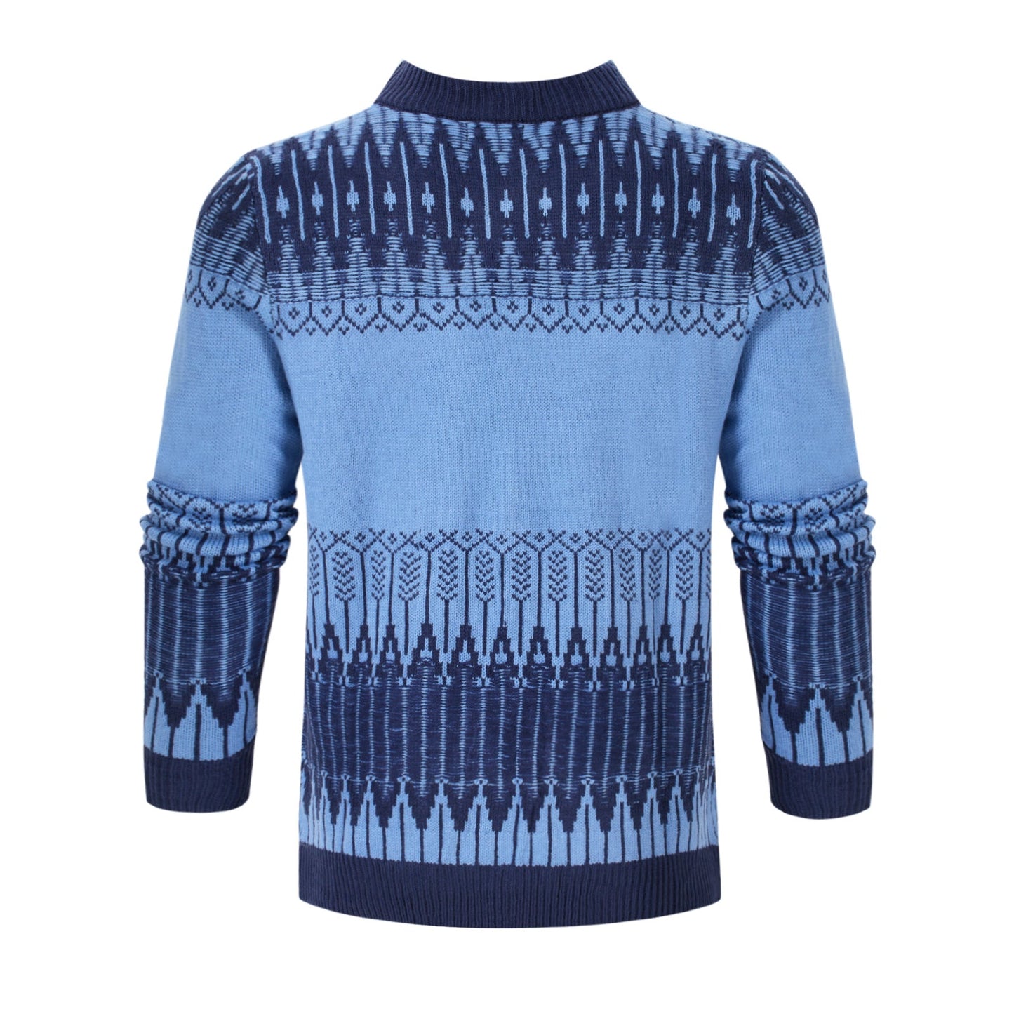 Allan – Unisex Sweater with Fair Isle Pattern and Long Sleeves