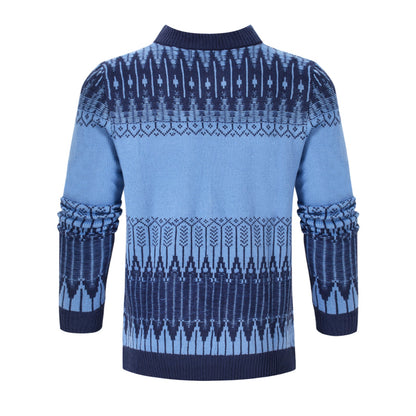 Allan – Unisex Sweater with Fair Isle Pattern and Long Sleeves