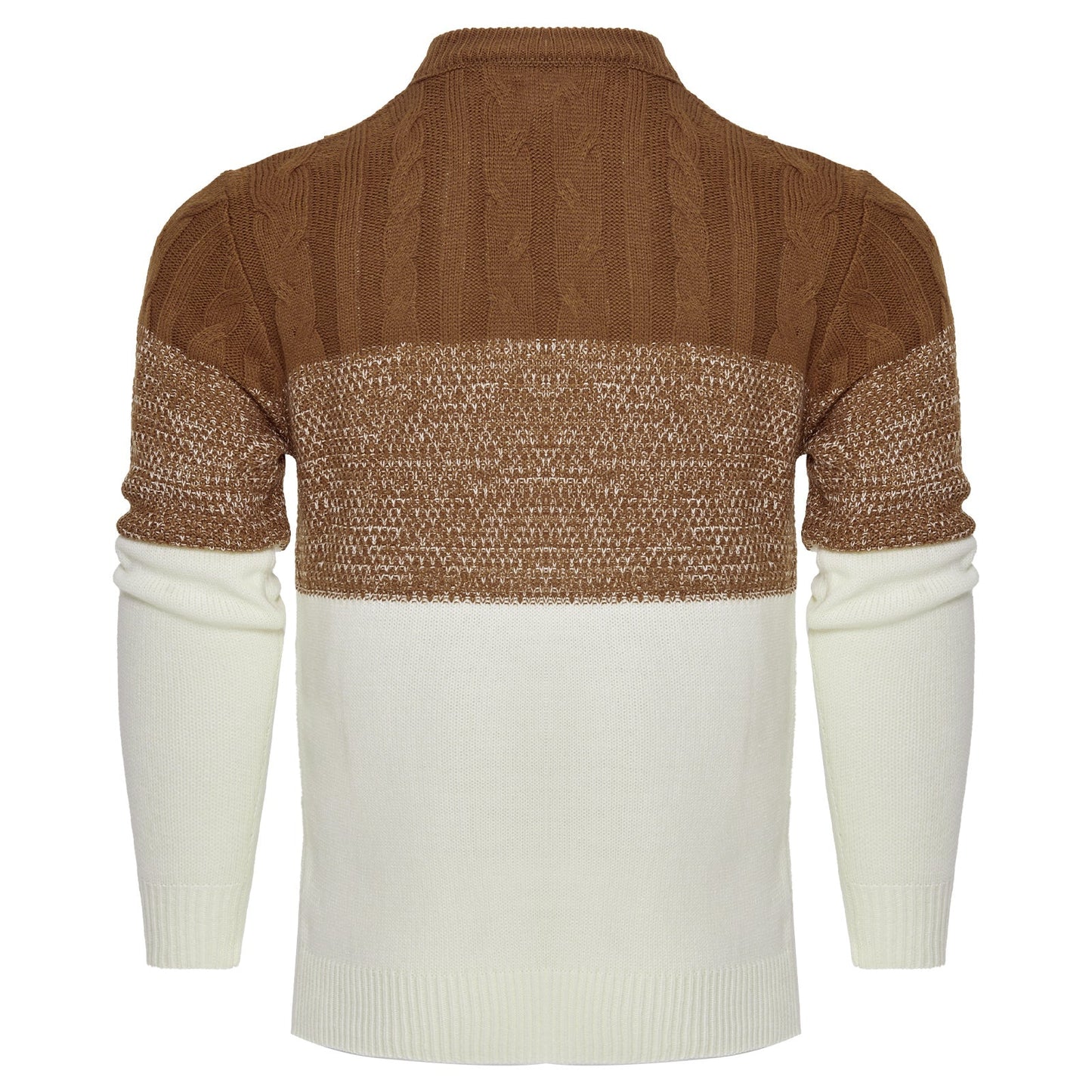 Giles – Casual Color Block Cable Knit Sweater