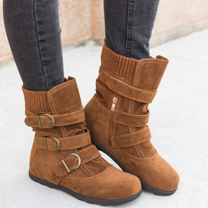 Jamie – Comfortable Winter Boots with Strap and Buckle