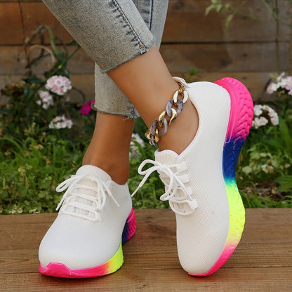 Rachael – Stylish Women's Sneakers with Rainbow Sole