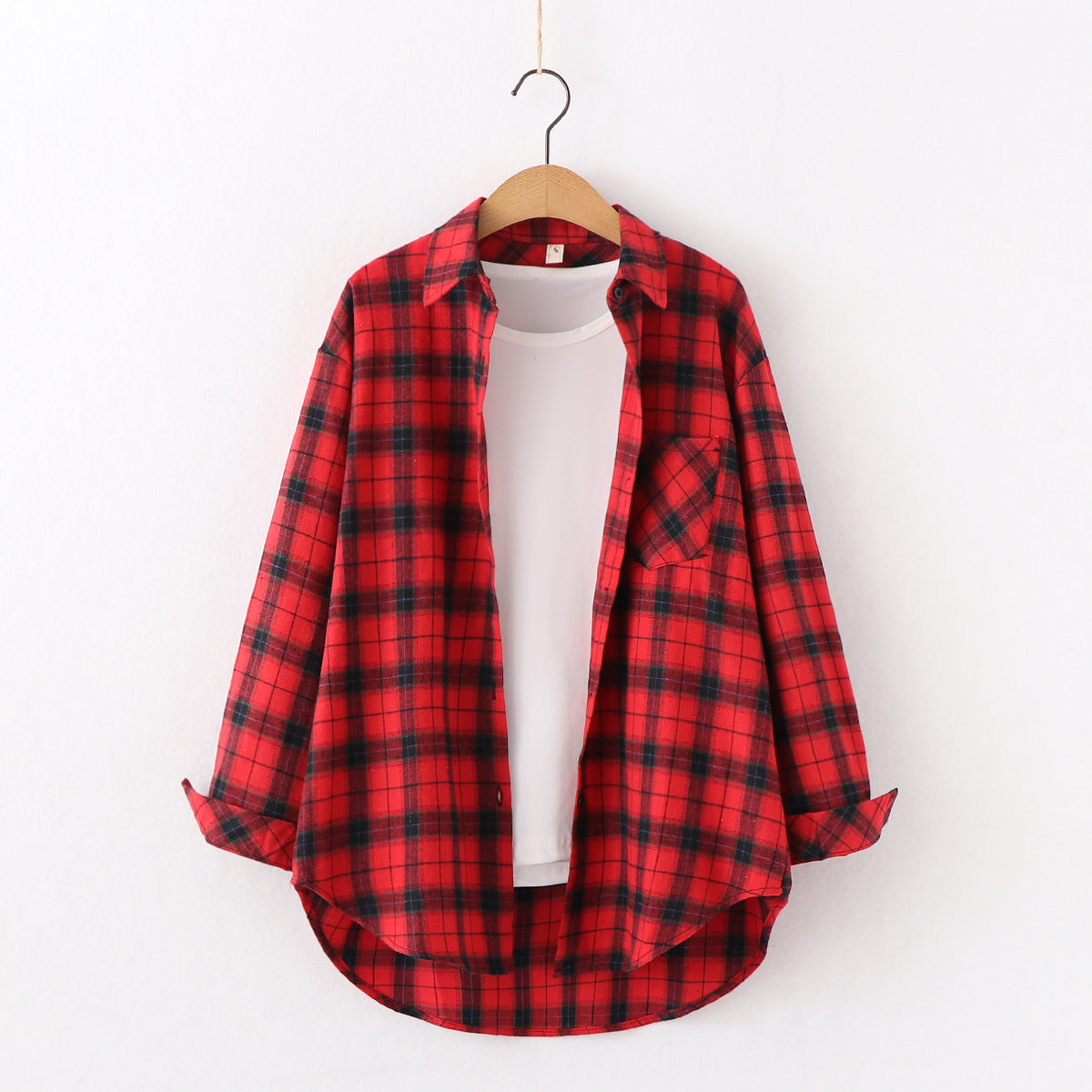 Samantha – Plaid Women's Blouse with Relaxed Fit