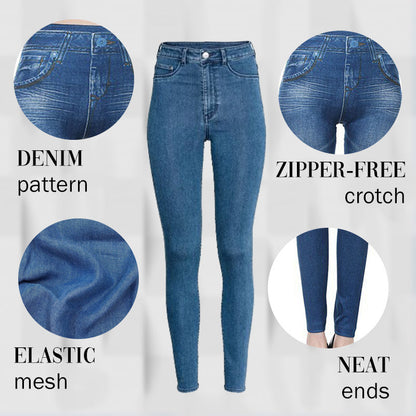 Lynda – High-Waisted Skinny Jeans with Stretch Denim