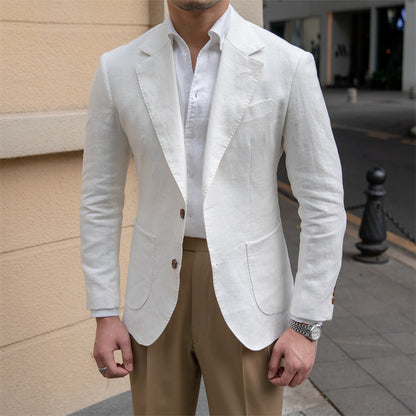 Frederick – Men's Suit in Pure Linen with Exceptional Craftsmanship