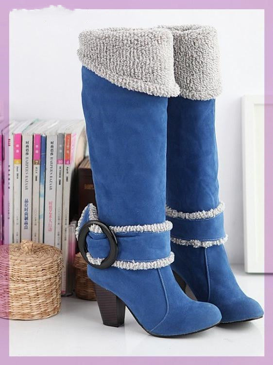 Zoe – High Women's Knee-High Boots with Heel